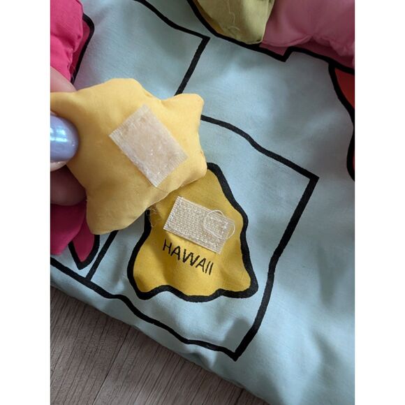 Vintage Plush Map with Plush States Puzzle Velcro (A8) - Picture 4 of 8